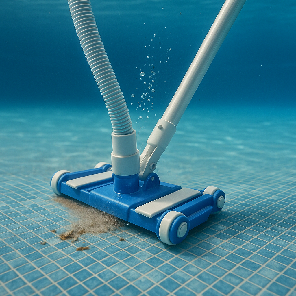 Vacuuming pool floor